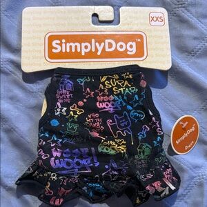 Black Graphic Dog Dress